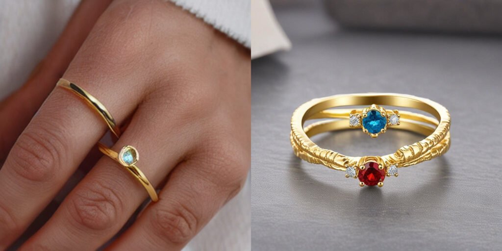 GOLD BIRTHSTONE RINGS