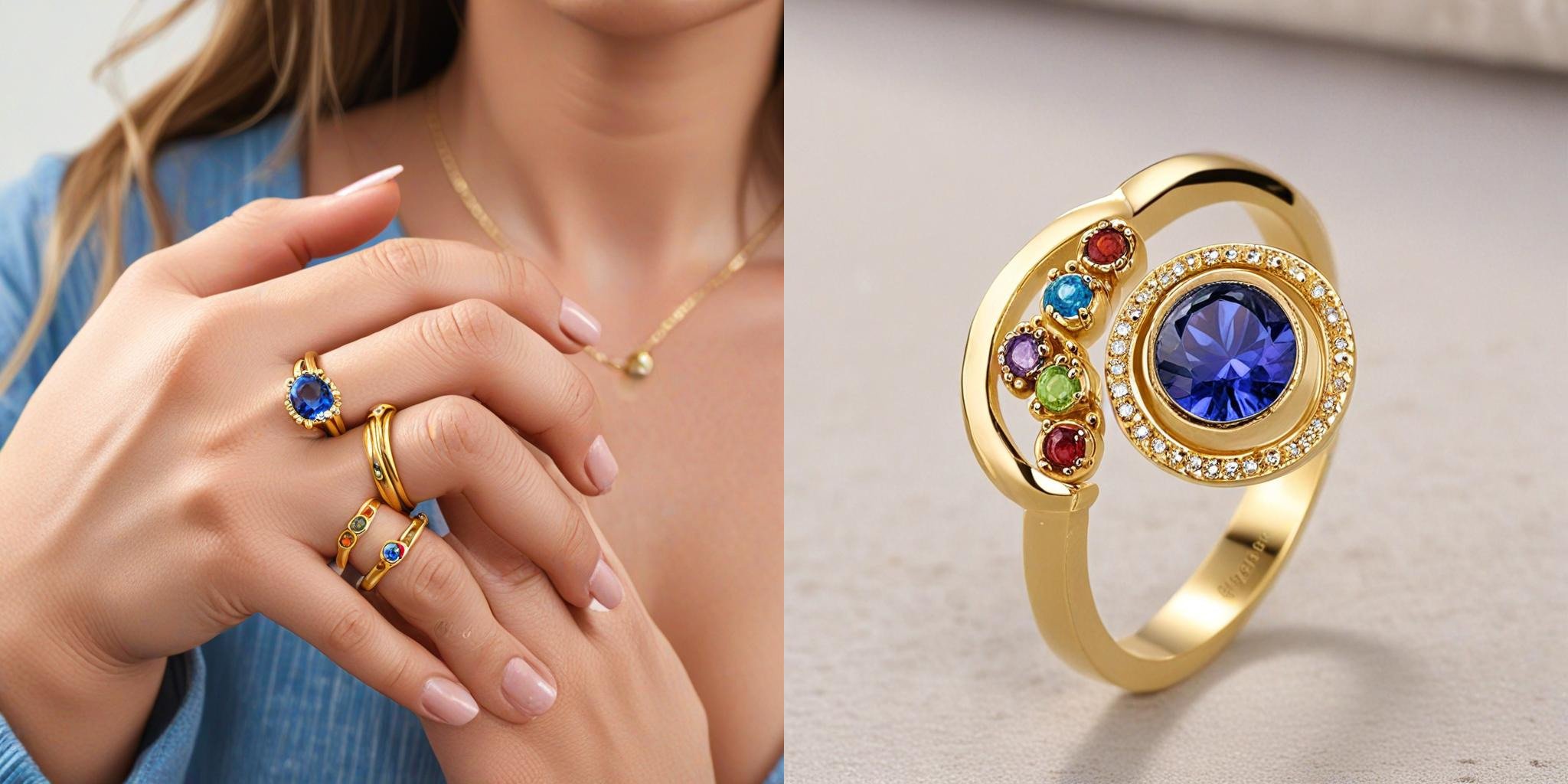 GOLD BIRTHSTONE RINGS