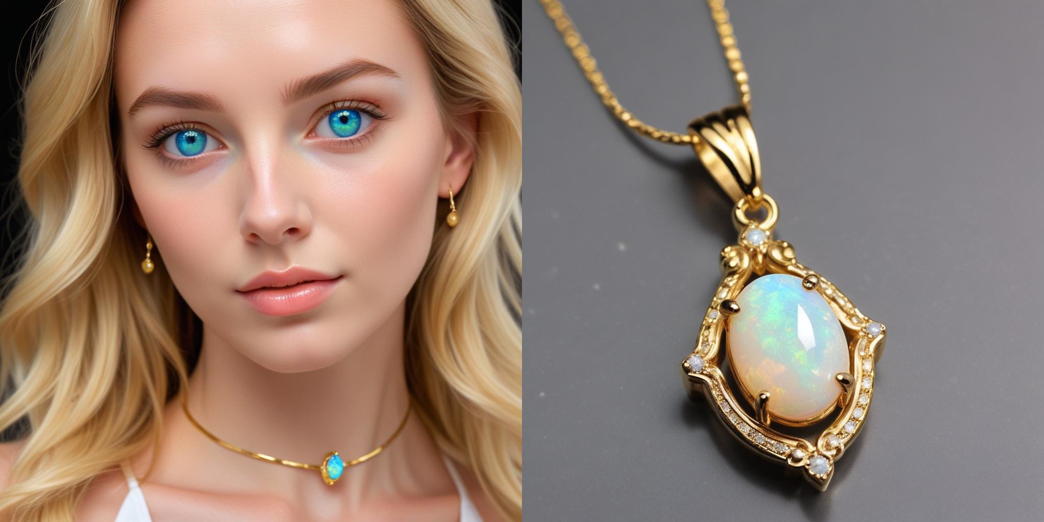 Opal Pendant Gold-