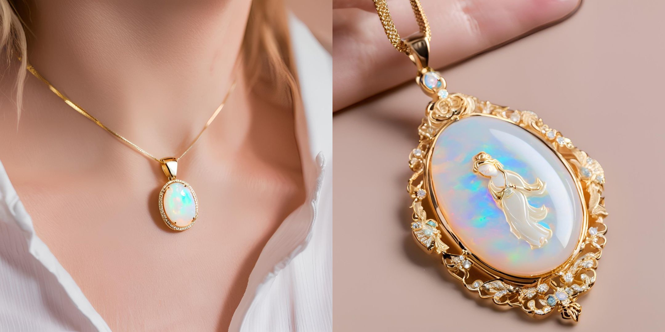 Opal Pendant Gold