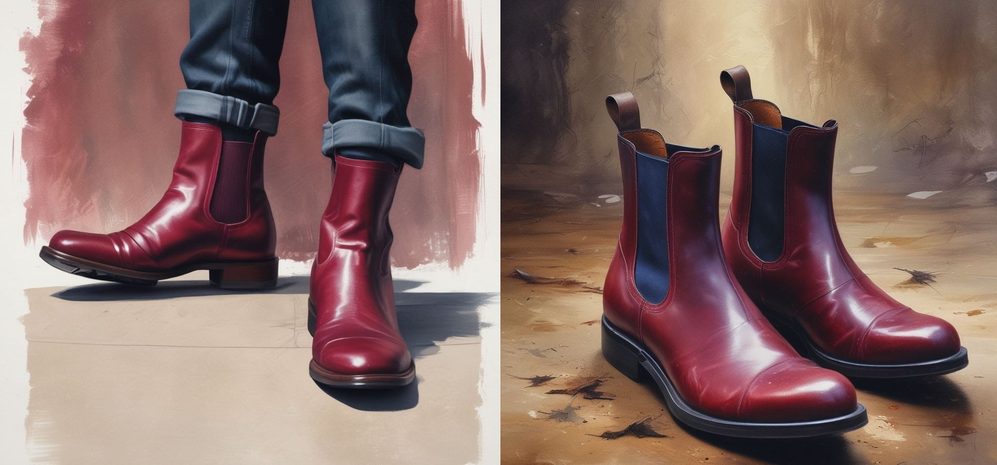 Burgundy Chelsea Boots