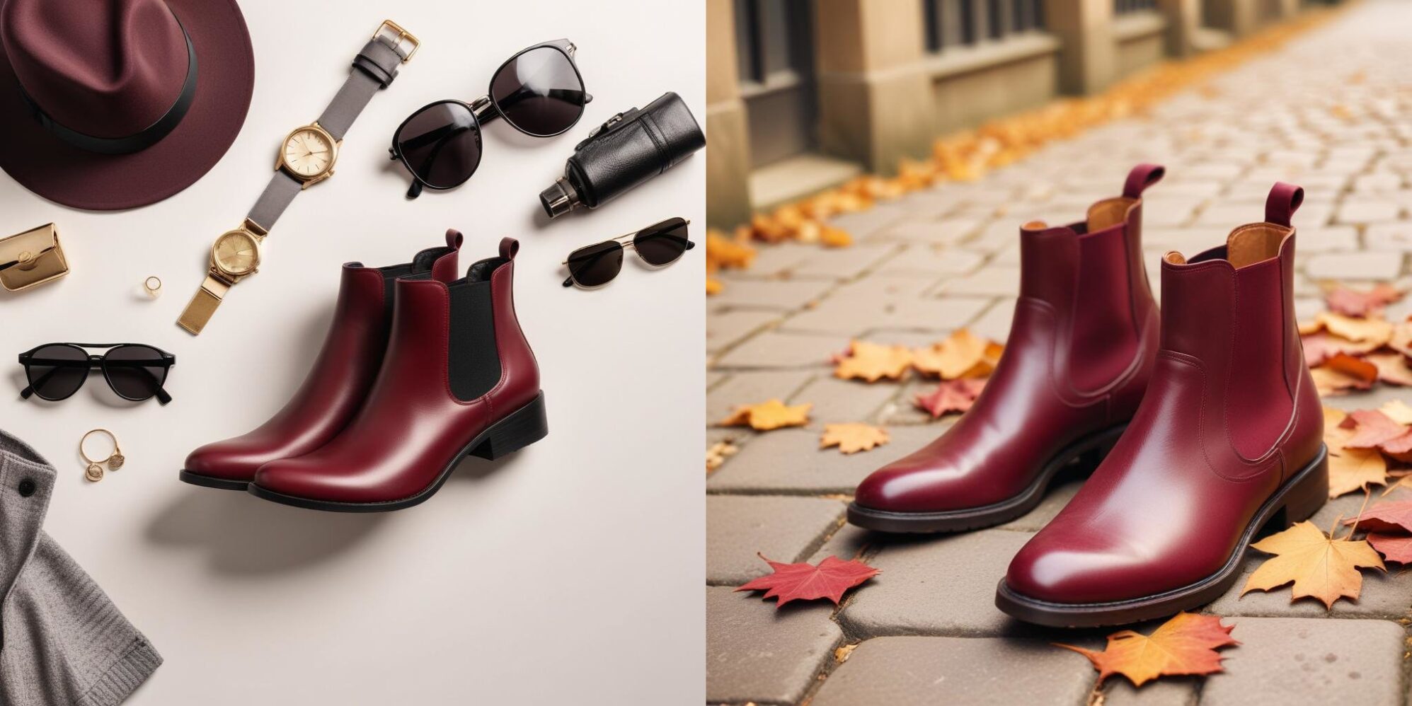 Burgundy Chelsea Boots