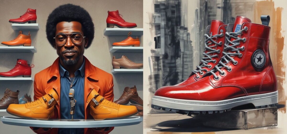 Man with Leather shaft shoes