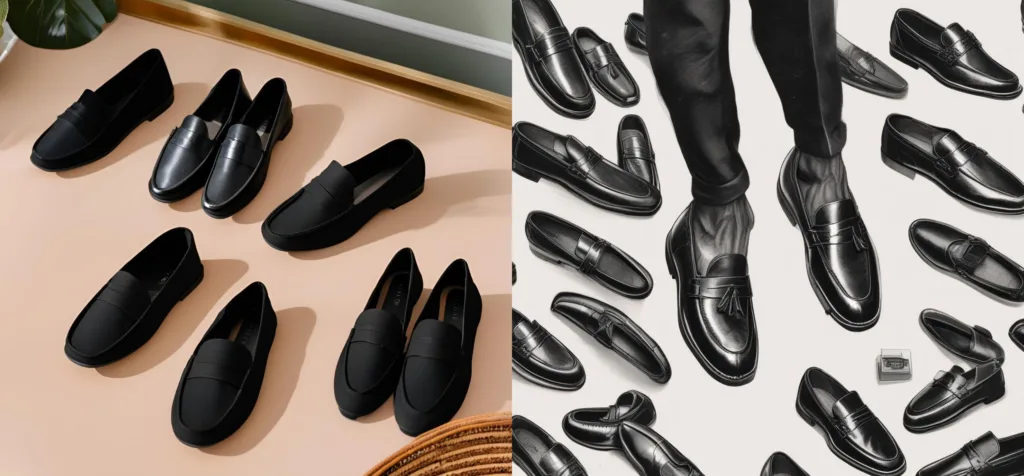 All Black, Brand Loafers