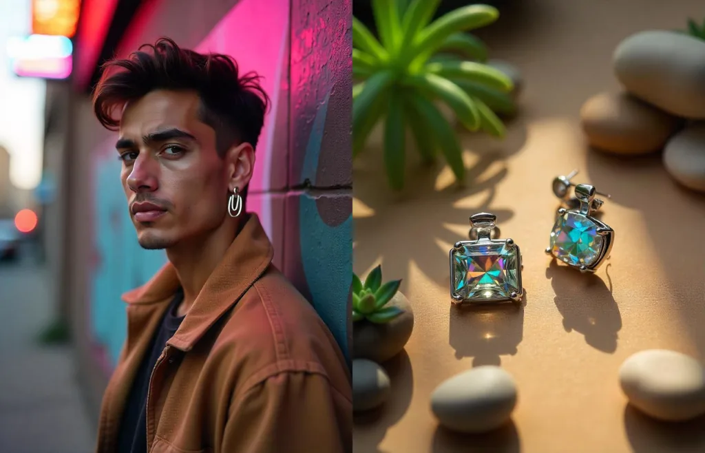 Clip On Earrings Men